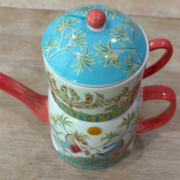 Anthropologie Paige Gemmel Eastern Animal Tea for One Set, Sold Out Collectible - Picture 6 of 9